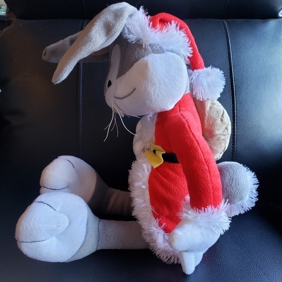 Warner Bros Looney Tunes Bugs Bunny Santa Claus Plush Stuffed Animal Christmas - Picture 4 of 10